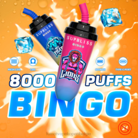 Fumot Supbliss Bingo 16ml 8000 wegwerp vape pod-apparaat (1 stuk) exclusief 646T6402 Fumot Kopen