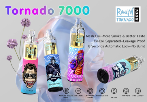 Fumot Tornado 7000 wegwerp-vape-pen - 14 ml (1 stuk) exclusief 646T670 Fumot Vape Kopen Belgie