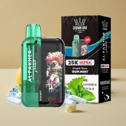 Al Fakher Crown Bar Ultra 25K Wegwerp Vape Gum Munt 22ml Mesh Coil