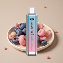 Hayati Pro Max 4000 Puffs Disposable Vape Blauwe Bubbelgum Rechargeable 1400mAh Dual Coil