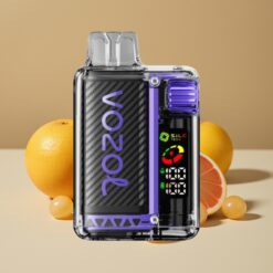 VOZOL Vista 20000 Puffs Oplaadbaar 650mAh 2% OLED S.i.L.C Tech Dual Mesh Coil MCU PCR Vlierbloesem Grapefruit
