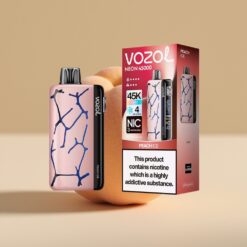Vozol Neon 45K 45000 Puffs Disposable Vape Perzik IJs 20ml 50mg Mesh